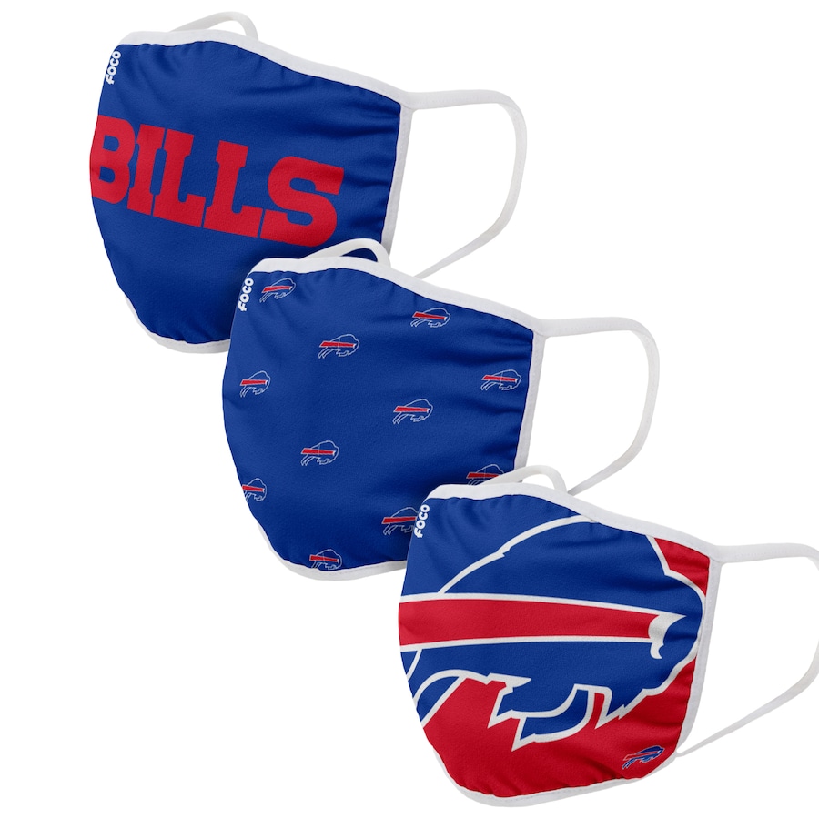  Buffalo Bills Adult Face Covering 3-PackDust mask with filter->los angeles chargers->NFL Jersey